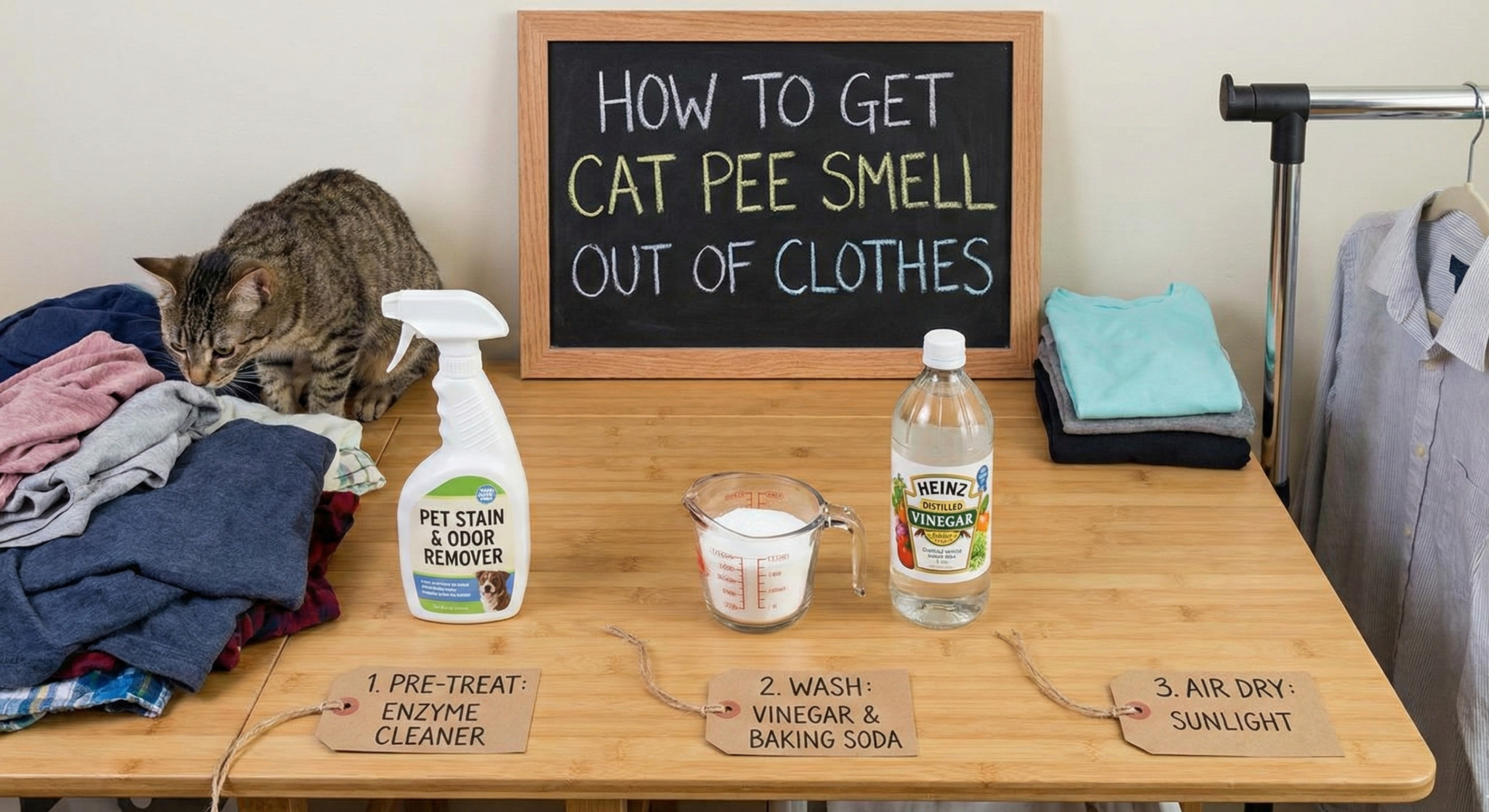 How to Get Cat Pee Smell Out of Clothes: Enzyme Method
