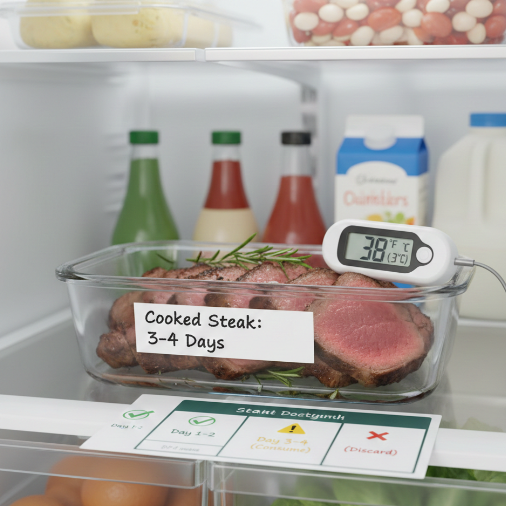 How Long Is Cooked Steak Good for in the Refrigerator? Safe Storage Guide