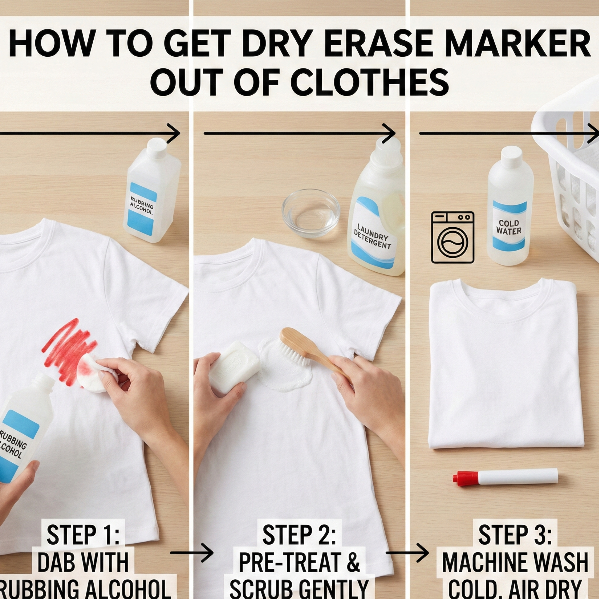 How to Get Dry Erase Marker Out of Clothes