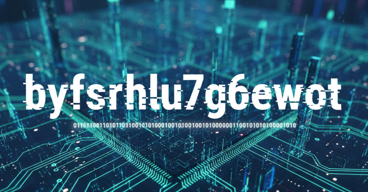 Byfsrhlu7g6ewot: What It Is, Why It Appears, and What You Should Know
